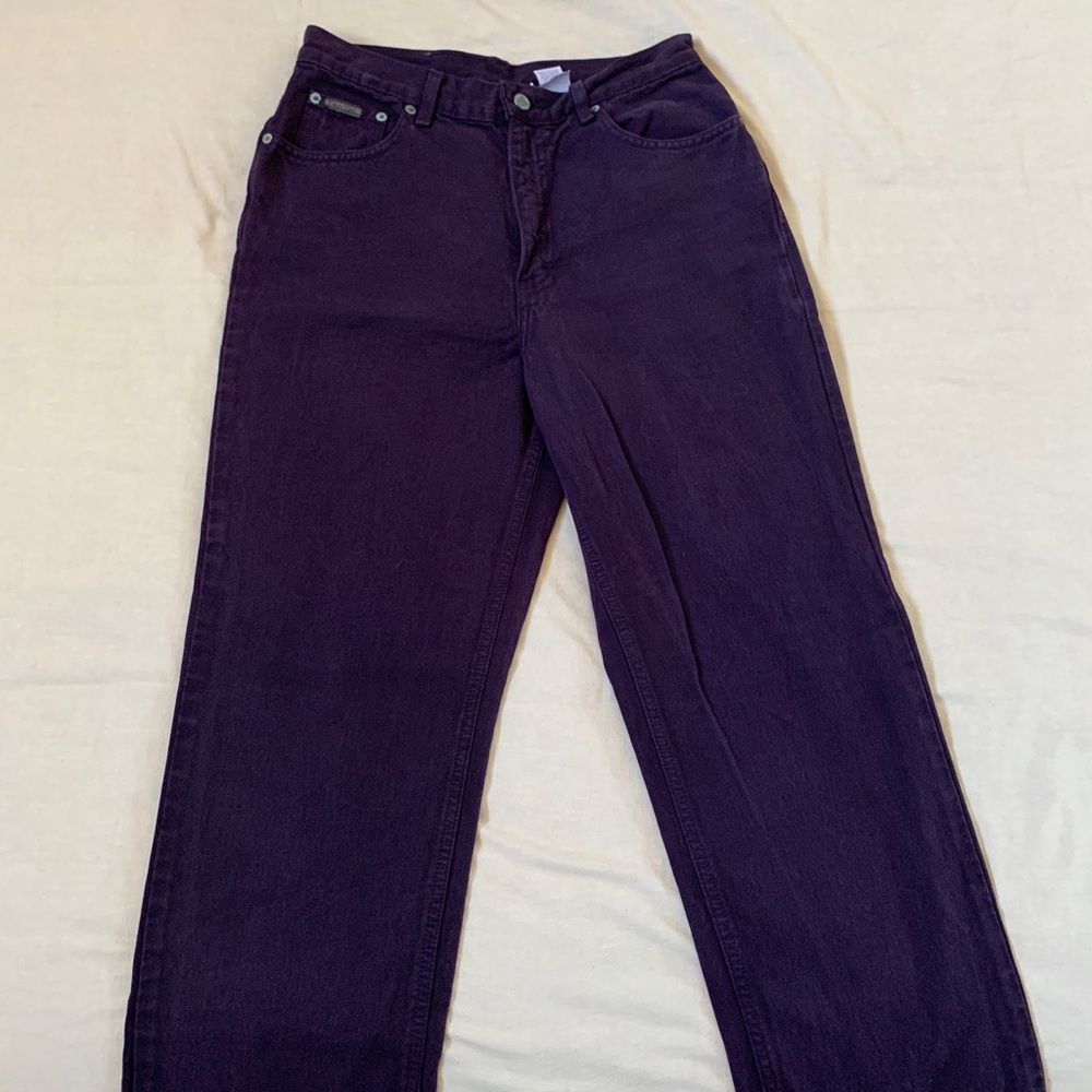 Purple Calvin Klein Straight High Waist Jeans